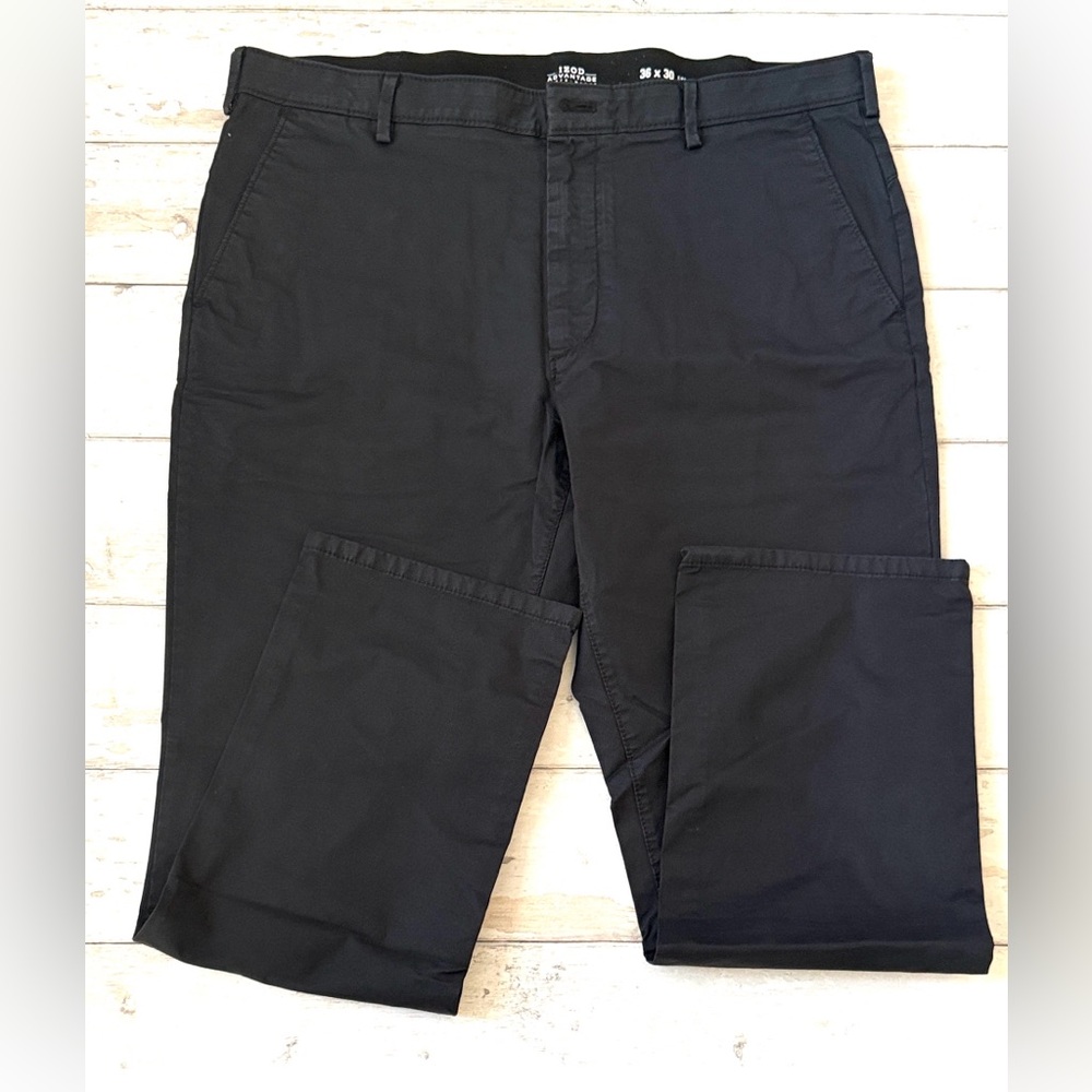 Izod Men's 36x30 Black Pants Slacks Chinos Izod Advantage Performance Pants